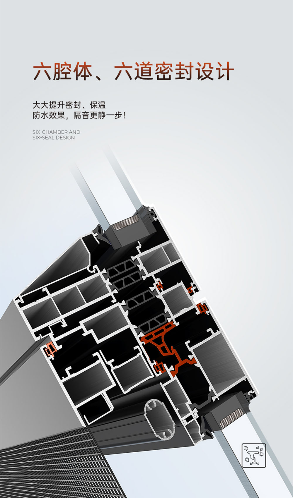 Premium 115-2.0 Series Thermal Break Casement Window with Integrated Screen插图9