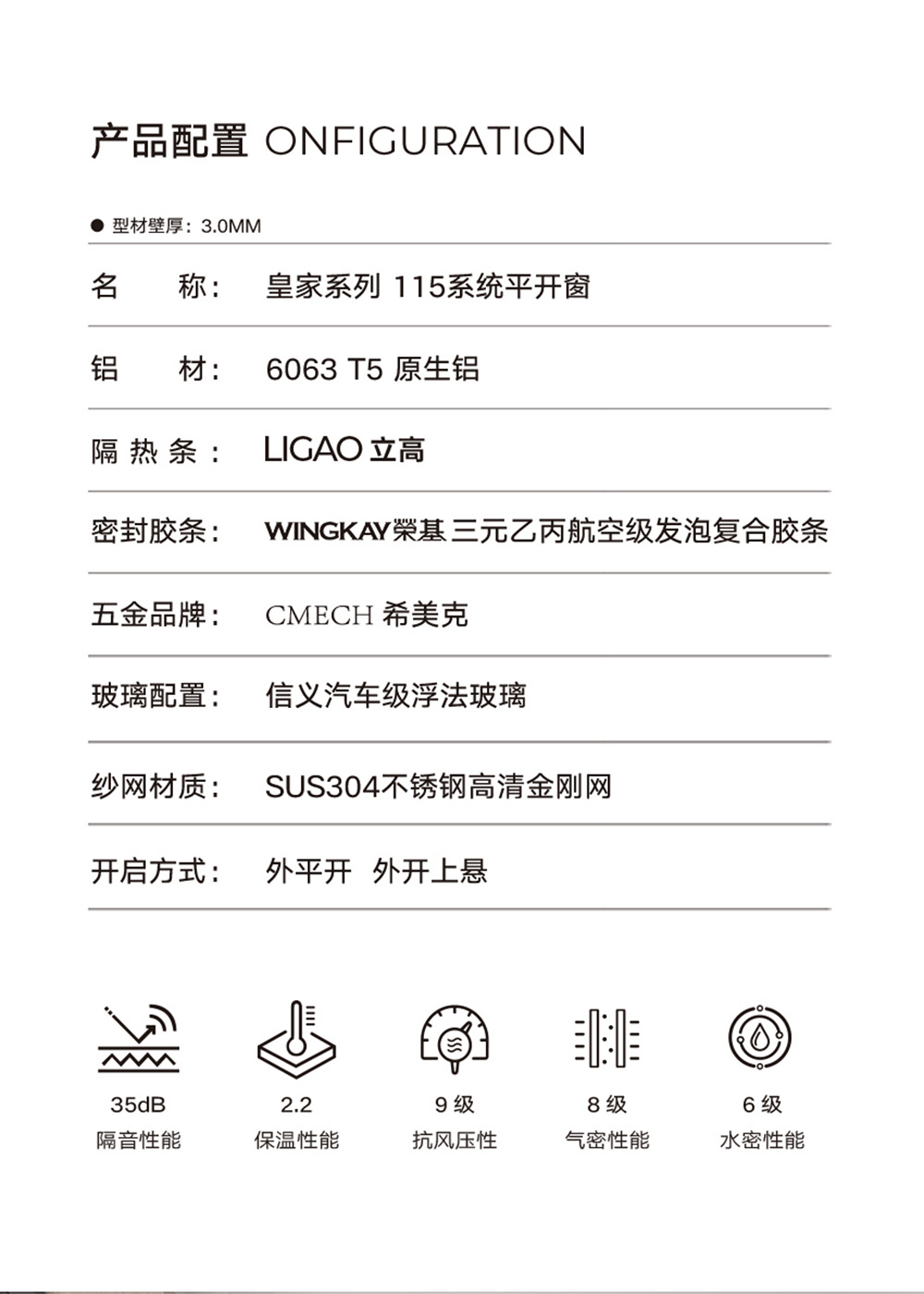 Royal 115 Series System Casement Window插图10