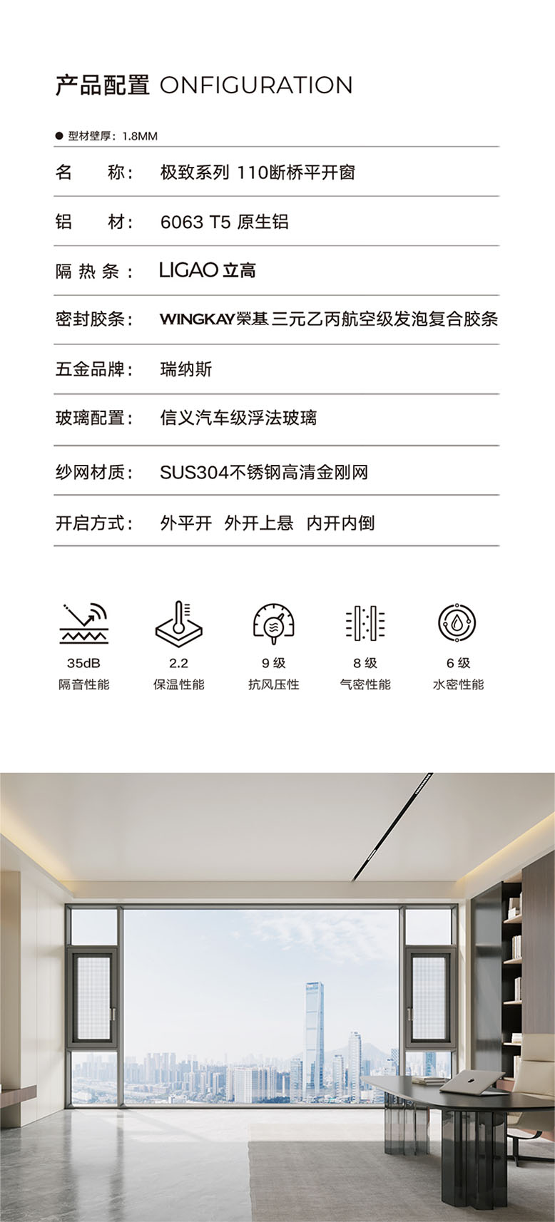 Ultimate Series 110 Thermal Break Casement Window插图8