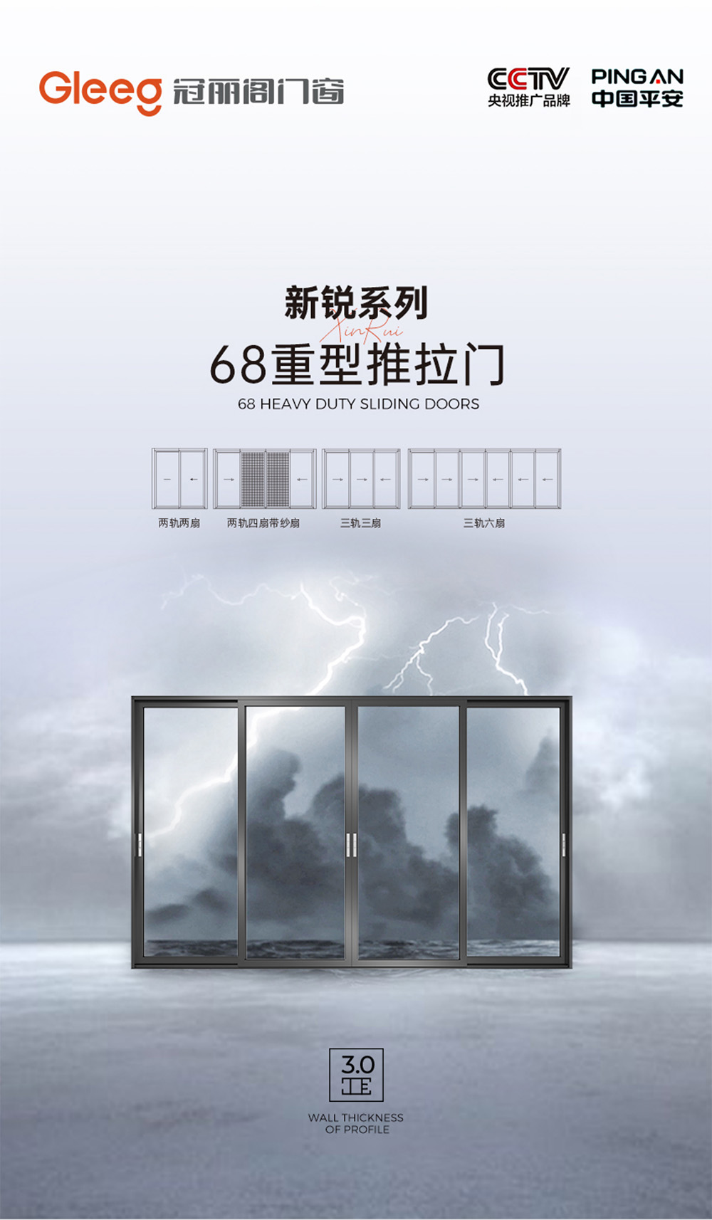 New Edge 68 Series Heavy-Duty Sliding Door插图